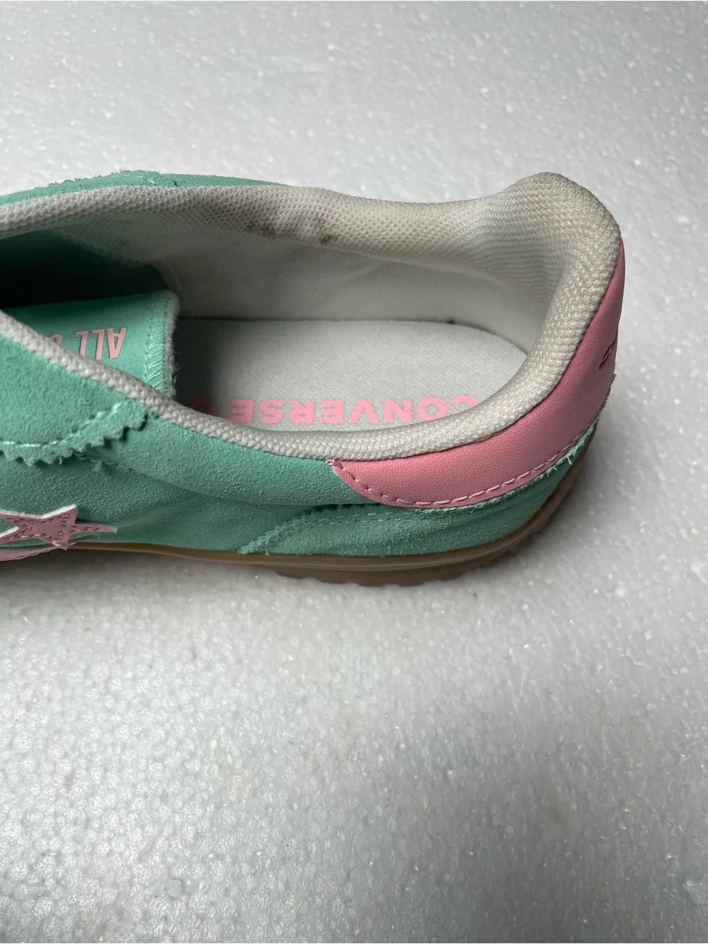 Converse Mint Green and Pink Low-Top Sneakers - Picture 5 of 9